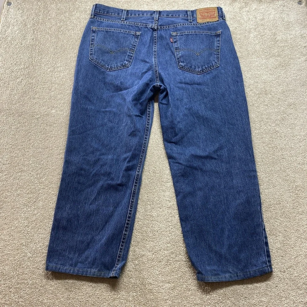 Levis‎ 550 Jeans Mens 38x27 Blue Relaxed Fit Tapered Leg Medium Wash Zip Fly